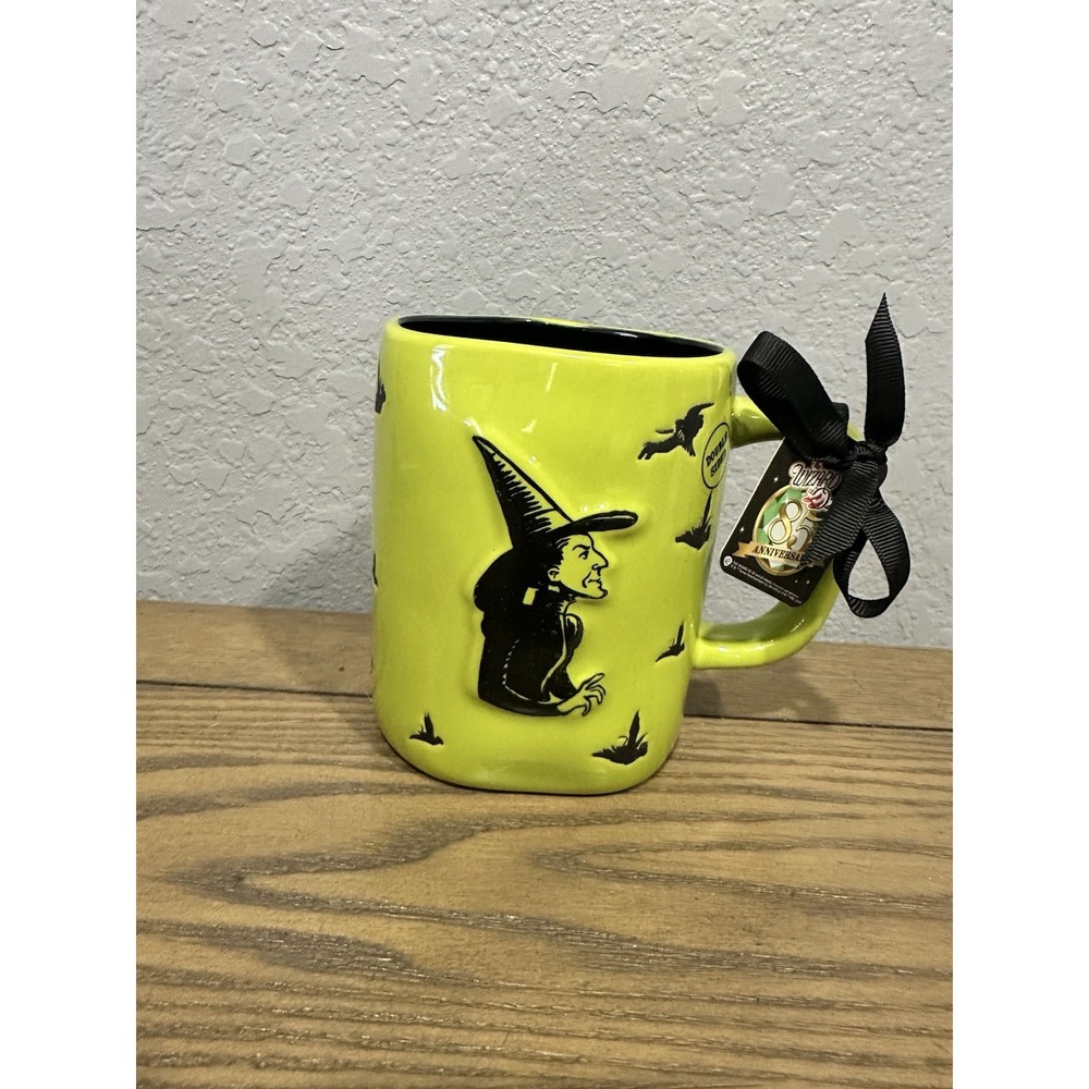 Rae Dunn Wizard Of Oz BAD WITCH Double Sides Mug With Flying Monkeys NEW